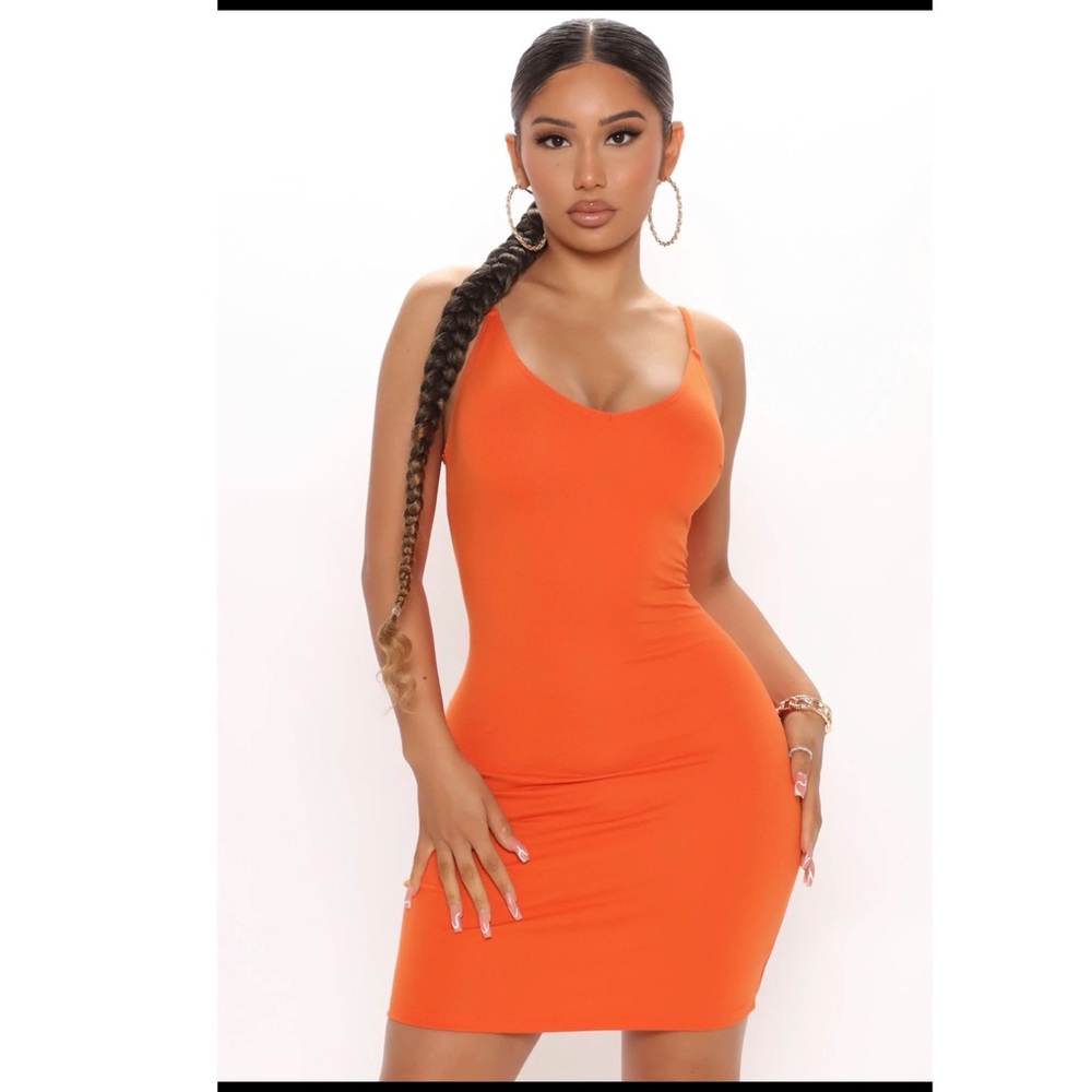 Orange Bodycon dress